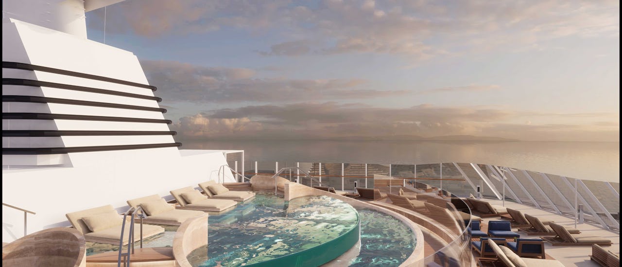 Helios Pool & Bar - et basseng- og en loungeopplevelse med panoramautsikt kun for voksne.