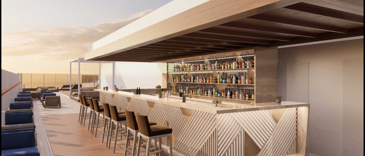 Ny en coctail i Hellios Pool bar.